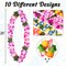 60 Pieces Hawaiian Luau Leis - Tropical Tiki Hibiscus Flowers for Summer Pool Party Favors Supplies Decorations (10 Styles)